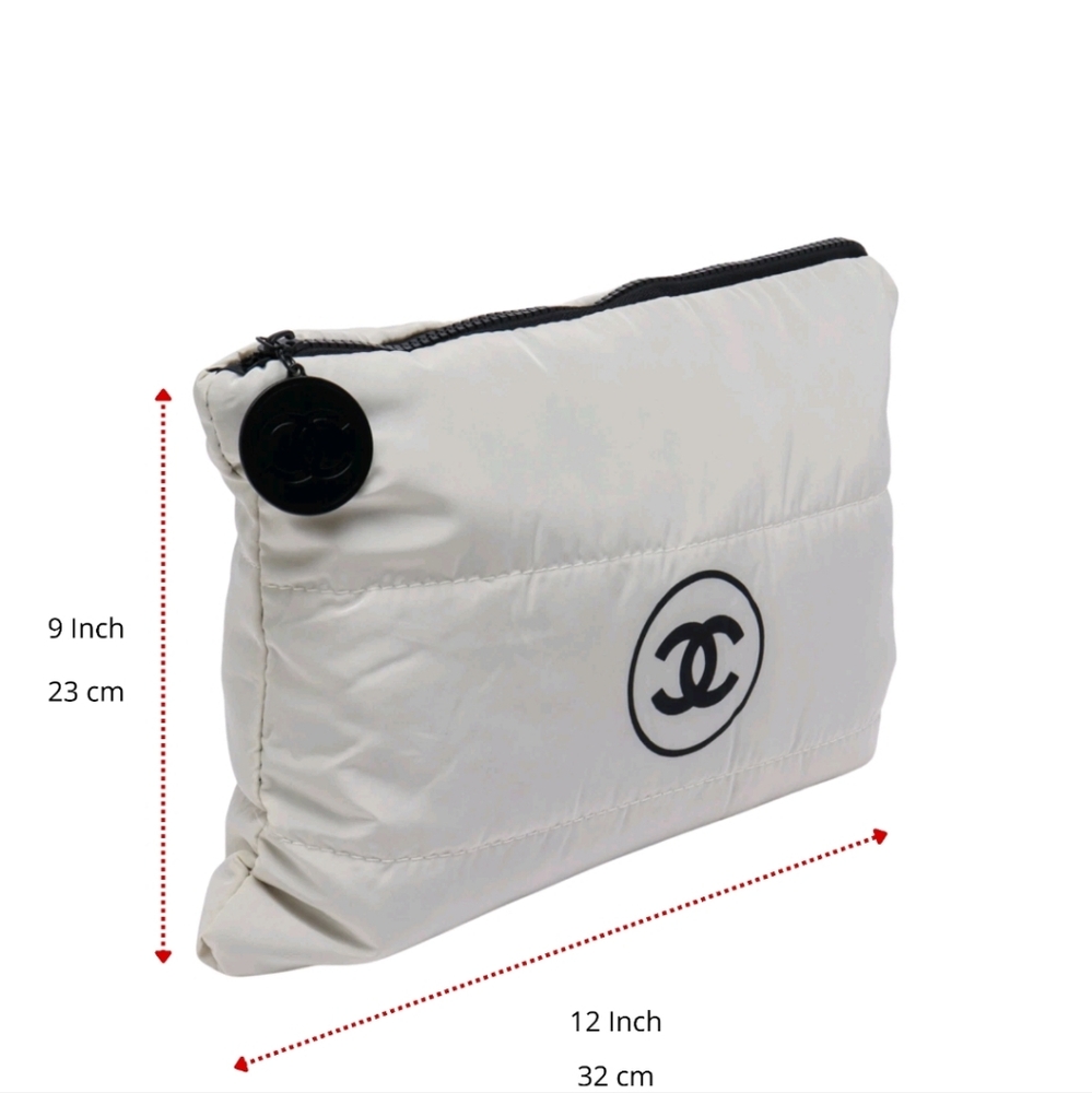 CHANEL White Puffer Makeup Travel Bag Clearance Sale - Picture 3 of 4